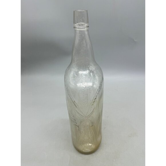 Vintage W.A. Gaines & Co. Old Crow Glass Bottle With Embossed Design - Picture 6 of 6